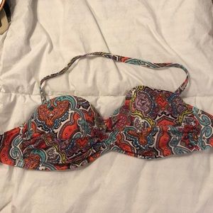 Patterned VS bathing suit top